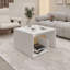 Table d'appoint en mélamine avec rangement ouvert