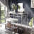Kayli Glass and Metal Makeup Vanity Set with Stool-1761520980