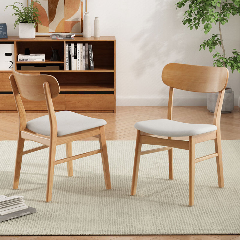 Chaises de salle à manger en bois, Beige clair