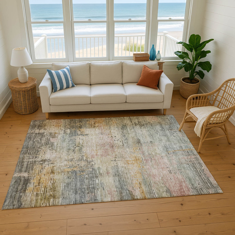 Premium Machine Washable Filiberto AMF1650 Abstract Rug, Rectangle 8' x 10'