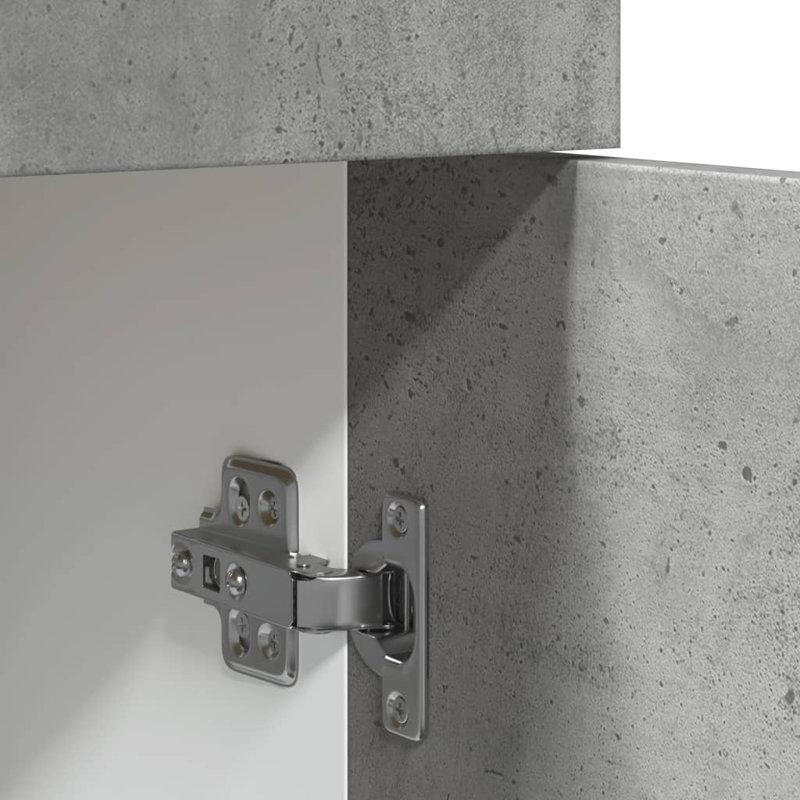 vidaXL Drawer Cabinet Concrete Grey Engineered Wood Mid-size