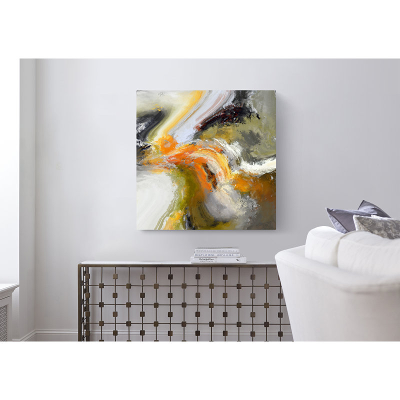 Premier lever de soleil - peinture sur toile tendue, H 8 po x l 8 po