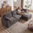 4 - Piece Teddy Modular Sectional Sofa Cloud Couch with Ottoman and 2 Storage Side Table-793588773-798281544