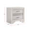 Table de chevet 2 tiroirs en bois blanc