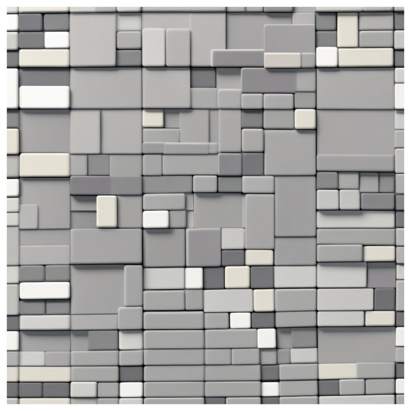 Gray Rectangular Tiles Blankets, 60in W x 80in H