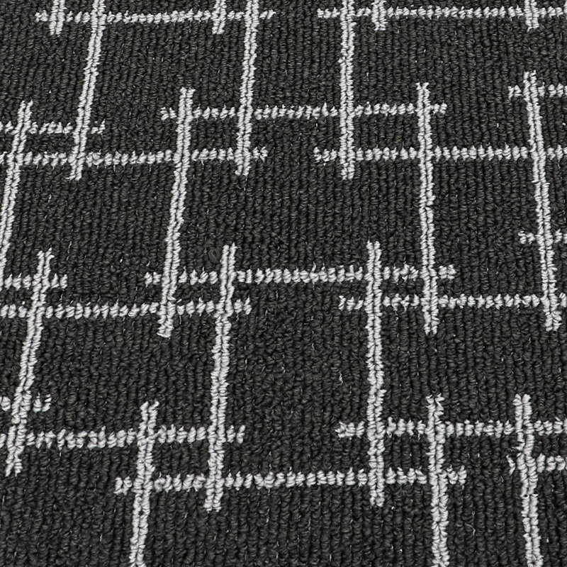 Non-Slip Indoor Doormat, Black, Rectangle W57 x L150 cm