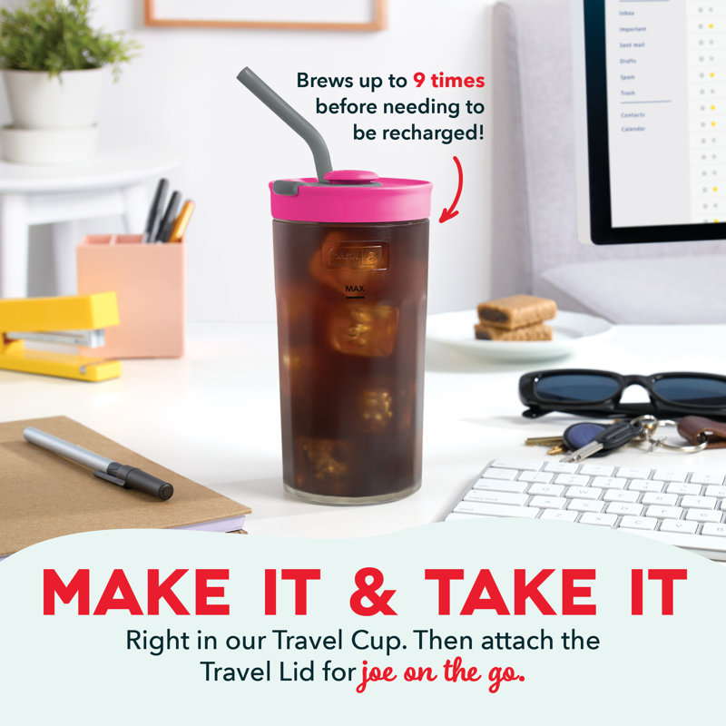 Brew2Go Portable Cold Brew System, Pink