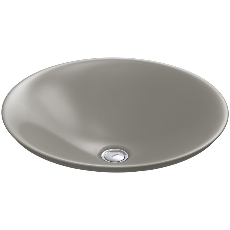 Carillon Circular Vessel Bathroom Sink, Cashmere