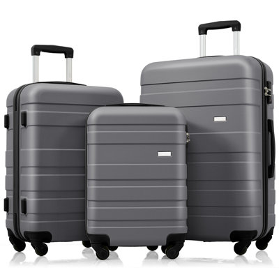 Luggage Sets New Model ABS Hardshell 3pcs Clearance Luggage Hardside Lightweight Durable Suitcase sets Spinner Wheels Suitcase with TSA Lock 20''24''2