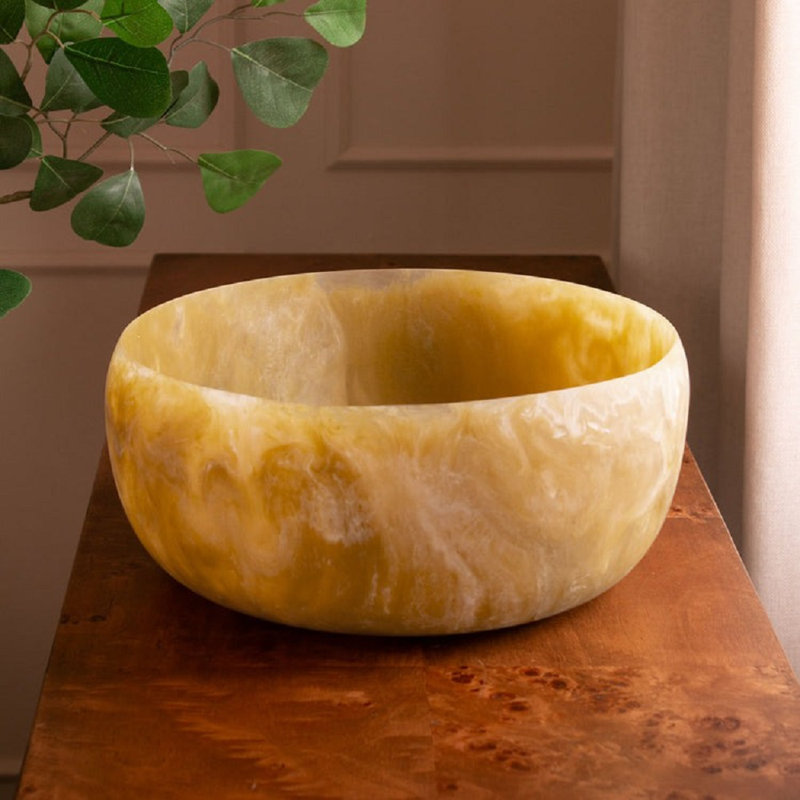 Grand bol rond en résine sorbet, Matcha