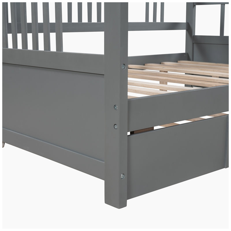 Malwae Solid Wood Daybed, Gray