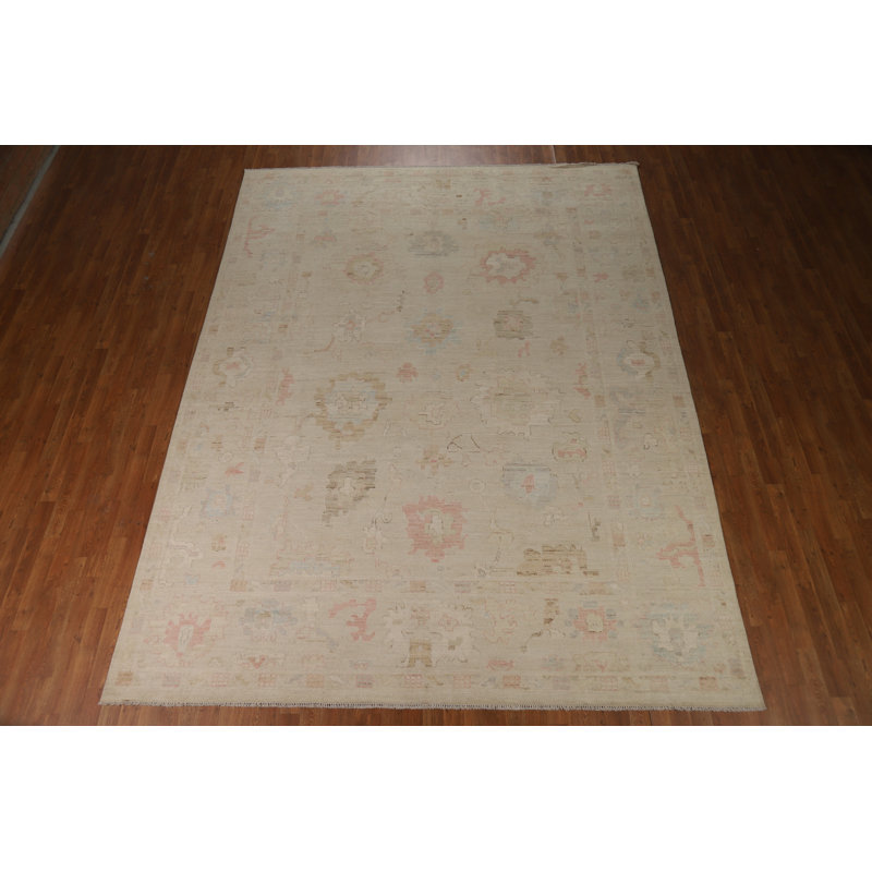 Vegetable Dye Oushak Turkish Area Rug 9x12