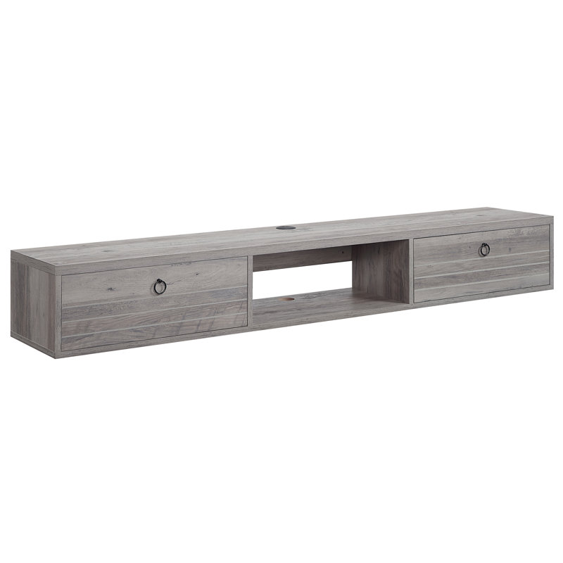 Meuble télé flottant 60 po Akeira, gris