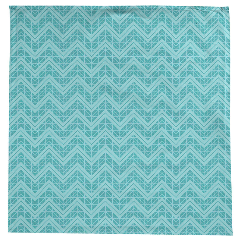 Nappe à chevrons à la main classic Stephenie, Sarcelle clair