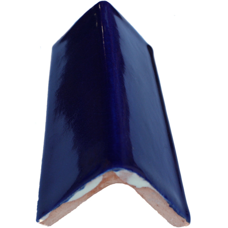 1.75" 5pcs TalaMex Talavera Clay V-Cap, Cobalt Blue, 1.75" W x 6" L
