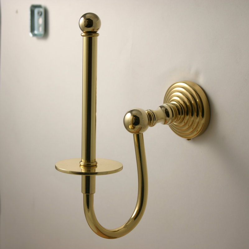 Porte-papier hygiénique sur pied Beresford, Laiton poli