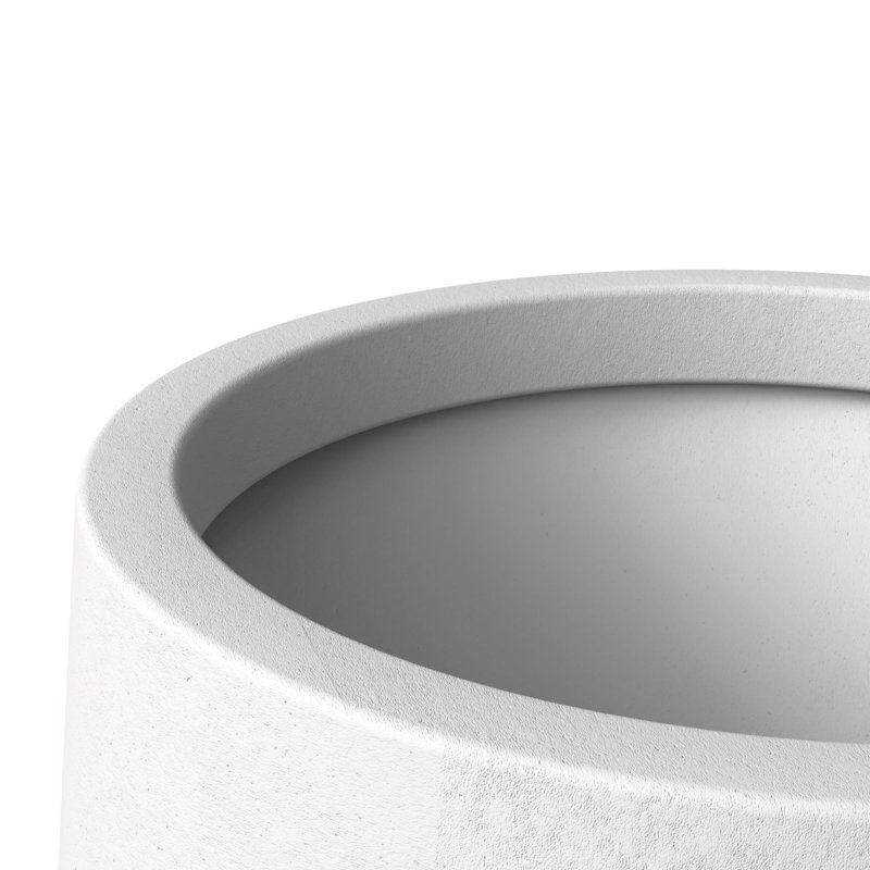 Pot à fleurs fait à la main Weybright, H 7,9 po x l 7,1 po x P 7,1 po, Blanc
