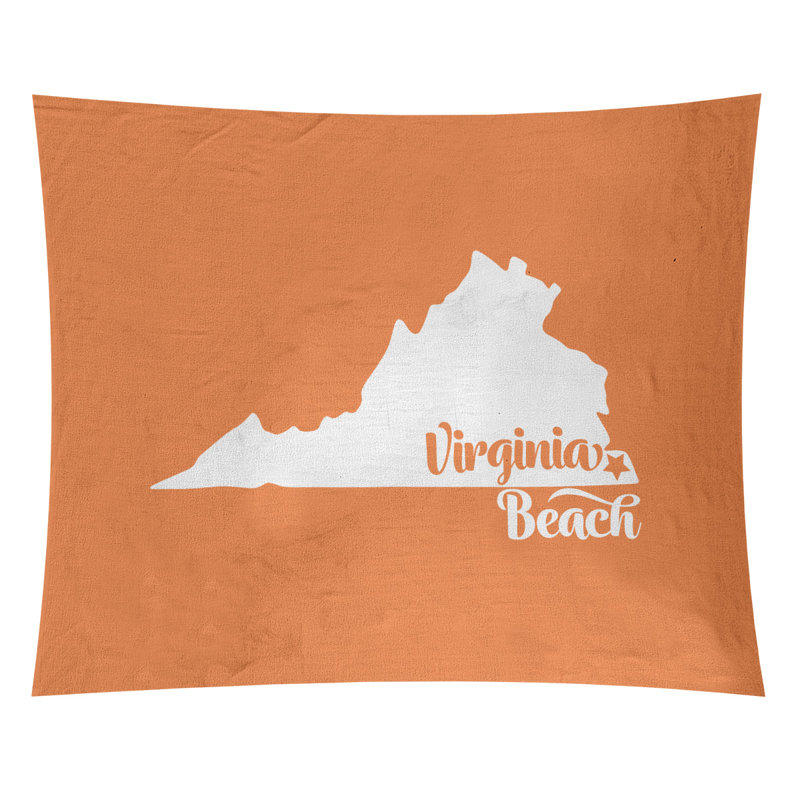 Tapisserie de Virginia Beach, H 27,5 po x l 37,5 po, Orange