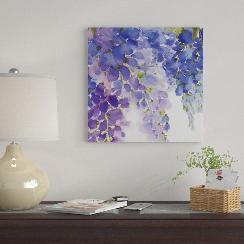 «Wisteria II», reproduction sur toile, H 26 po x l 26 po x P 1,5 po, Pas de tapis, Toile tendue