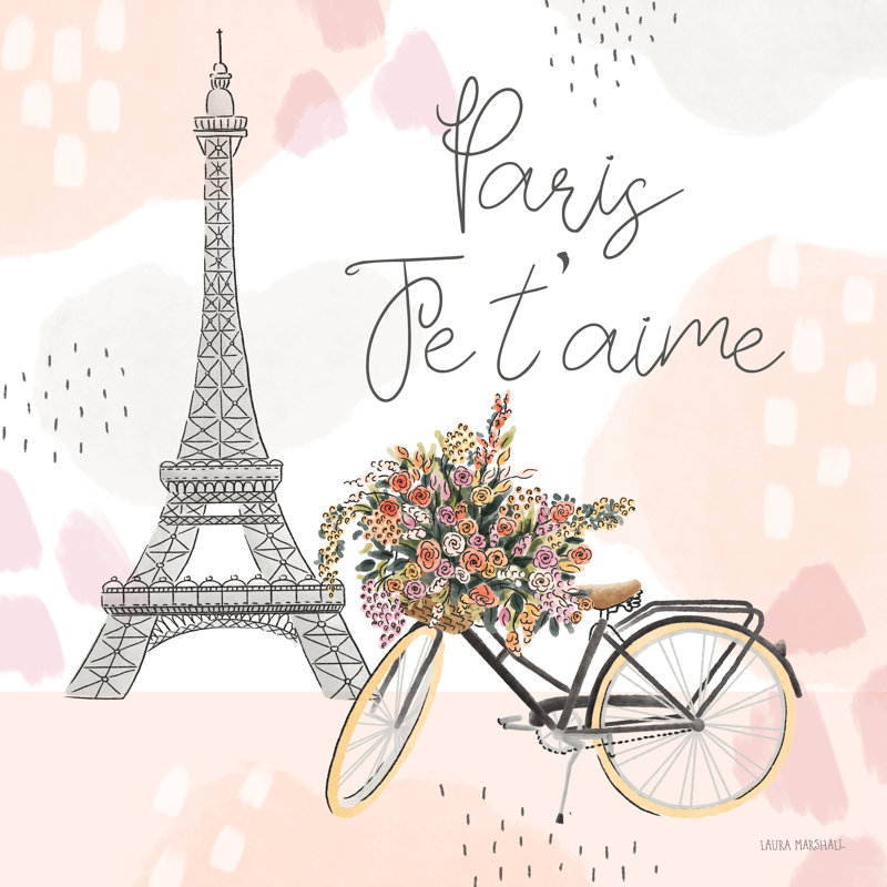 Sweet Paris II, H 36 po x l 36 po, Toile tendue, Non