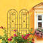 Paquet de 4 treillis de jardin en métal 86,7 "x 19,7" antirouille pour plantes grimpantes support de fleurs extérieur noir