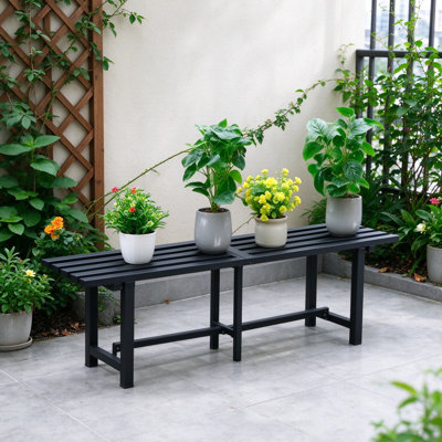 Aluminum Plant Stand Outdoor Rustproof Waterproof Heavy Duty Metal Flower Pot Holder for Indoor Plants and Patio Garden Decor