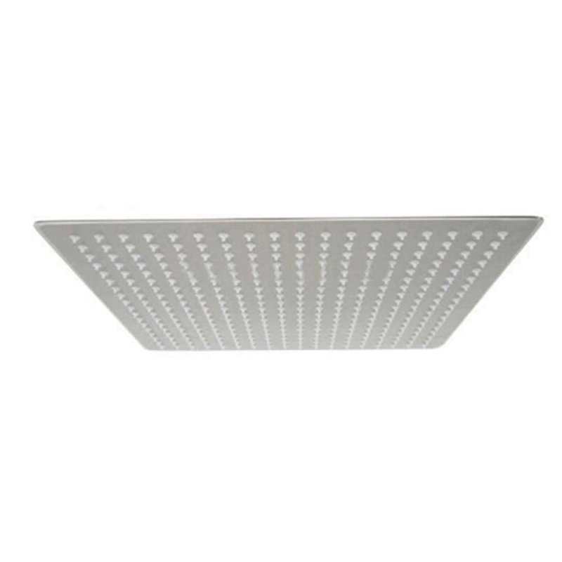 Leo 16" Brushed Nickel Rainfall Shower Head – Ultrathin Square Design for Luxurious Coverage