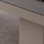 Bureau rectangulaire gris en pierre + bois manufacturé + acier avec 3 tiroirs-512743946