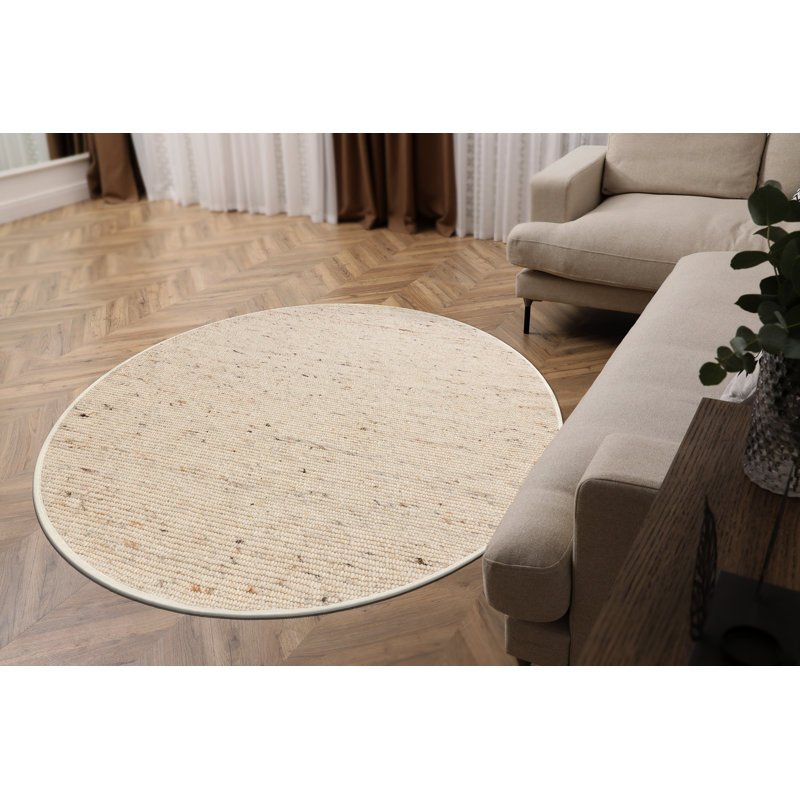 Round Olayemi Wool Area Rug, Round 100cm