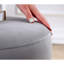 Pouf élégant, mélange de velours gris et de coton, 16,9 po de hauteur x 14,9 po de profondeur | 35 éponges orthopédiques 35 avec 2 d'épaisseur | Parfait pour les décors bohémiens, les hôtels et les espaces de vie confortables, design polyvalent et confortable-458105750
