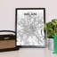 Milan City Map - No Frame Print-1456192584