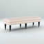 Banc rembourré avec garniture cloutée, banc de repose-pieds avec rangement de 62 pouces au fini espresso foncé