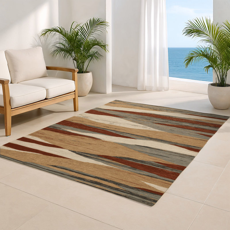 Tapis beige d'intérieur et d'extérieur Nature, Rectangulaire 2 pi x 3 pi