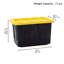 Sac de rangement en plastique 23 gallons avec couvercle, paquet de 4 - noir / jaune-132881730-132881731