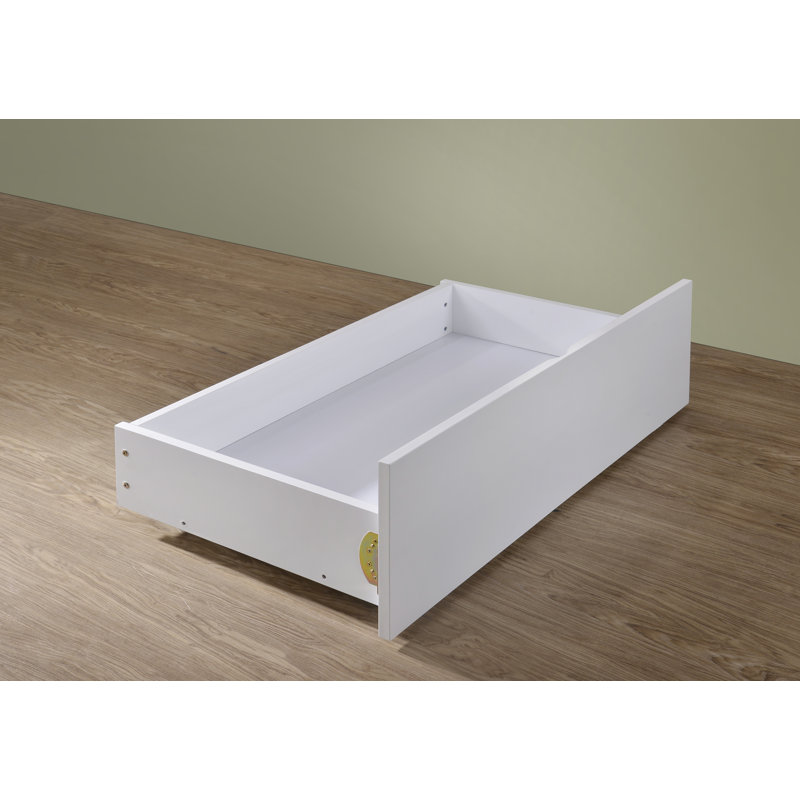 Ruelas Solid Wood Underbed Storage Drawers, White 