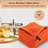 Dish Towels|Kitchen Dish Cloths Two-Sided Waffle Terry|12x12 Inches 100% Cotton Dish Rags Washing Dishes|Super Absorbent Reusable Quick Drying Dish Towels|Spring Easter Basket Decor| 6-Pc Set-Orange-1387480065-1387480078
