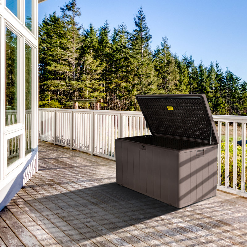 Boîte de terrasse verrouillable en résine imperméable et facile à installer Decksplore