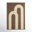 The Novogratz Polyester Geometric Living Room Framed Wall Art with Tan Layered Arches