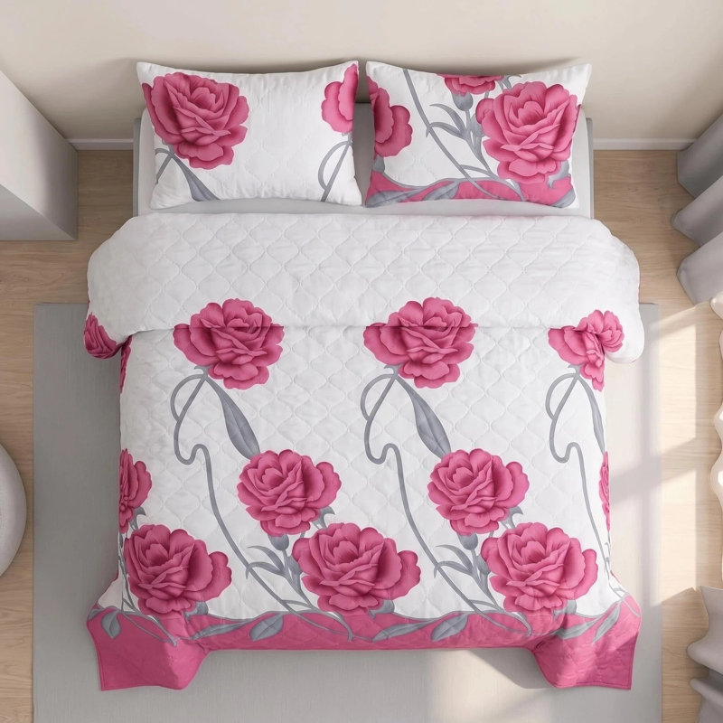 Ensemble d'édredon pour grand lit 9 pièces, lit de luxe toutes saisons dans un sac pour la chambre à coucher, avec rideaux assortis, microfibre douce, rose rose