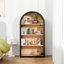Bibliothèque 43 pouces de haut 4 pouces, rangement, design élégant, basculement, tablette décorative polyvalente, hauteur, espace de rangement, apparence élégante, fabrication robuste,