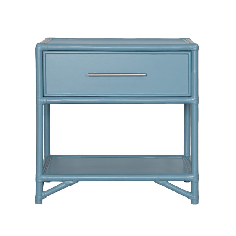Olivia Collection 1 - Drawer Nightstand, Pool Blue