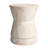 Hourglass Travertine Stone Finish Italian Design MgO Side Accent Table