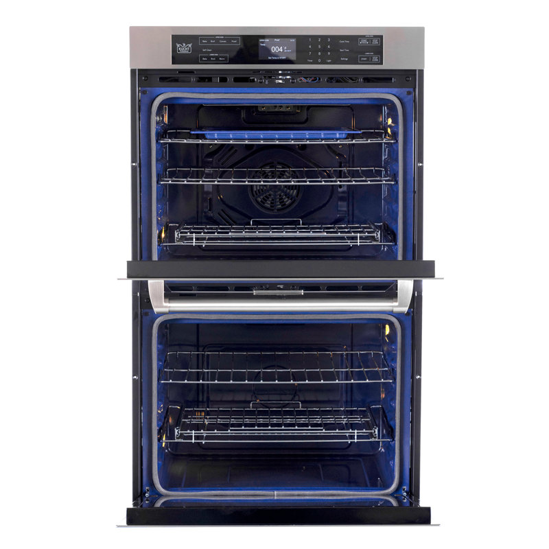 30 po KUCHT Kucht Four électrique mural double en acier inoxydable avec convection véritable et autonettoyant