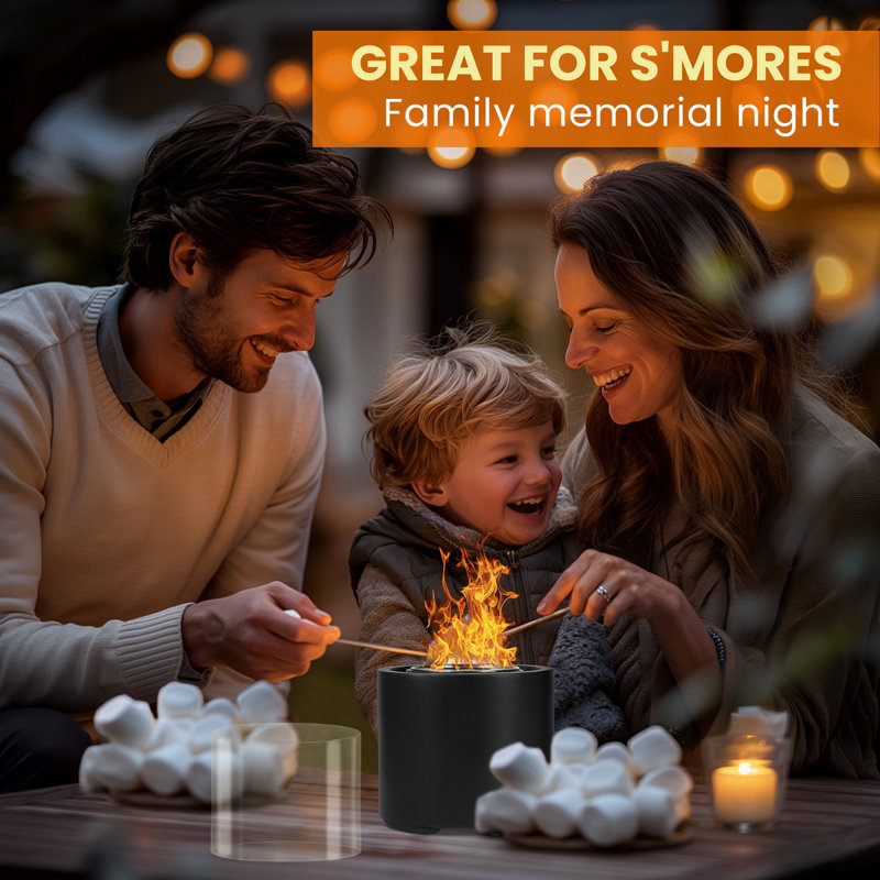 MGO Ethanol Tabletop Fireplace with Flame Guard