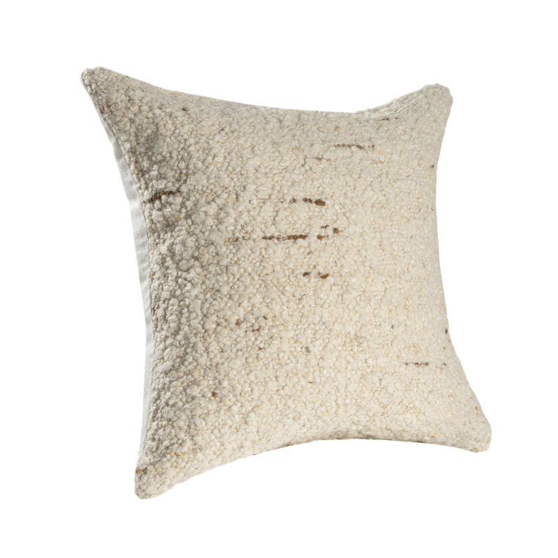 Coussin Farmhouse, polyester, Beige / ivoire abstrait