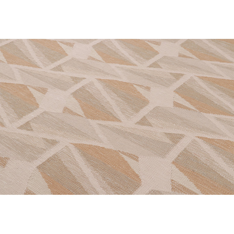 Hand Woven Kilim Wool Geometric Area Rug, Rectangle 12' x 16'
