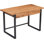 Serta Leighton Writing Desk with Full-Length Storage Drawer, Rustic Modern Farmhouse Style, Compact, Natural Solid Wood Tabletop