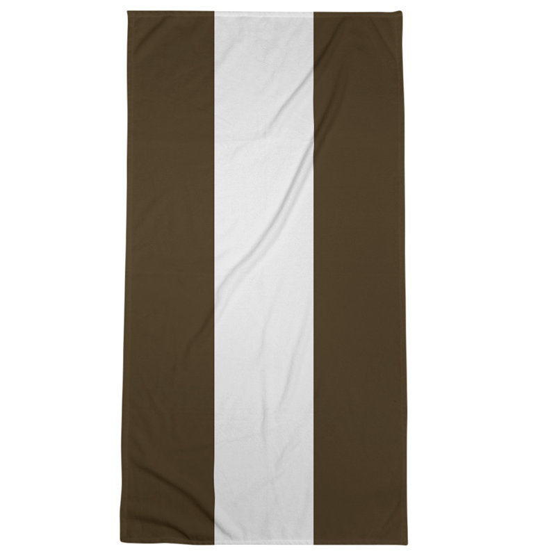 Bath Towel, Brown/Orange/Off White