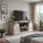 Tv Stand For Tvs Up To 65" With Double Sliding Barn Doors And Storage Cabinets-655923014