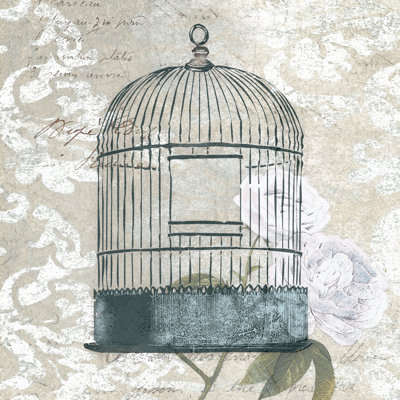 Birdcage Grey - Wrapped Canvas Print